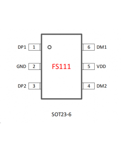 FS111 USB Type-A 可兼容MT5889  双口快充协议智能识别芯片